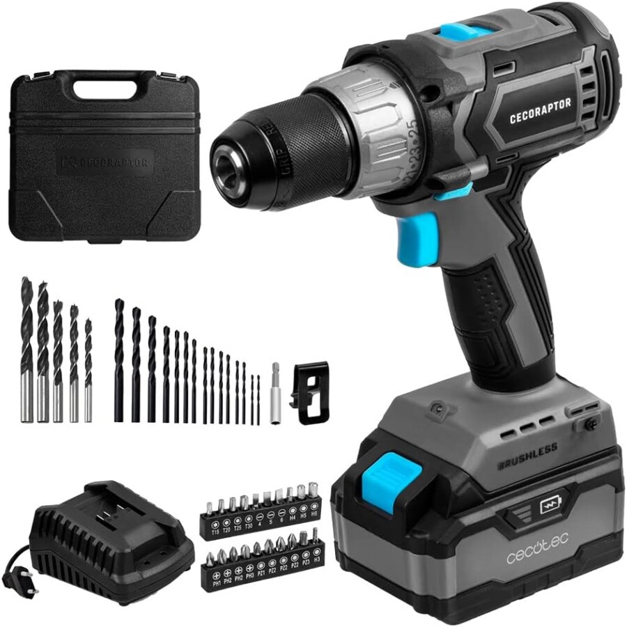 Taladro CecoRaptor Perfect Drill 4020 Brushless Ultra: Análisis y opinión 6 Cecotec Taladro Atornillador y Perforador de Batería CecoRaptor Perfect Drill 4020 Brushless Ultra
