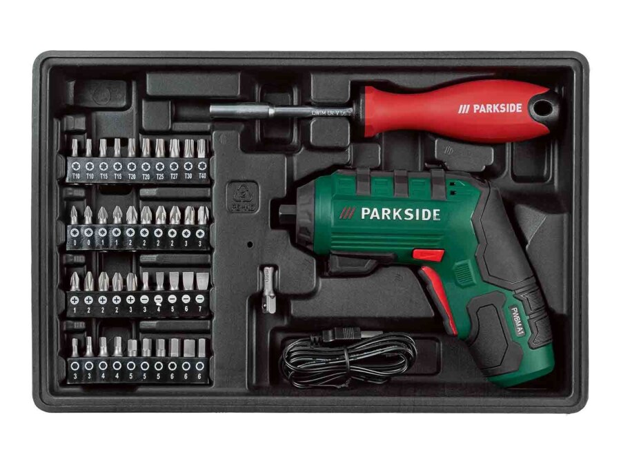 Maletín de herramientas 92 piezas con atornillador 4 V de Lidl. Opinión y prueba 7